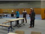 8:15 Les tapis sont posés, les tables en place, on distribue les consignes
(Rémi, Alain, Jean-Claude, Dominique)