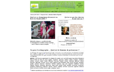 nouvelle livraison de la Gamberge
